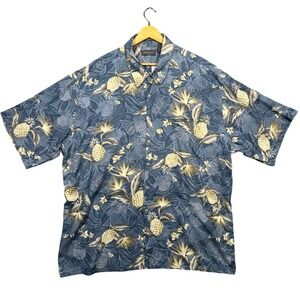 Van Heusen Pineapple Tropical Shirt Mens XXL Button Down Short Sleeve NWT